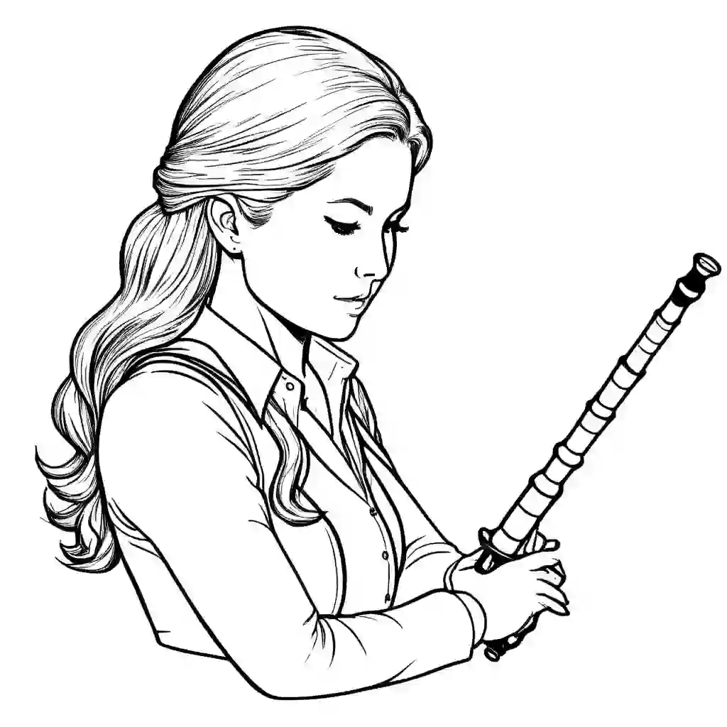 English horn coloring pages